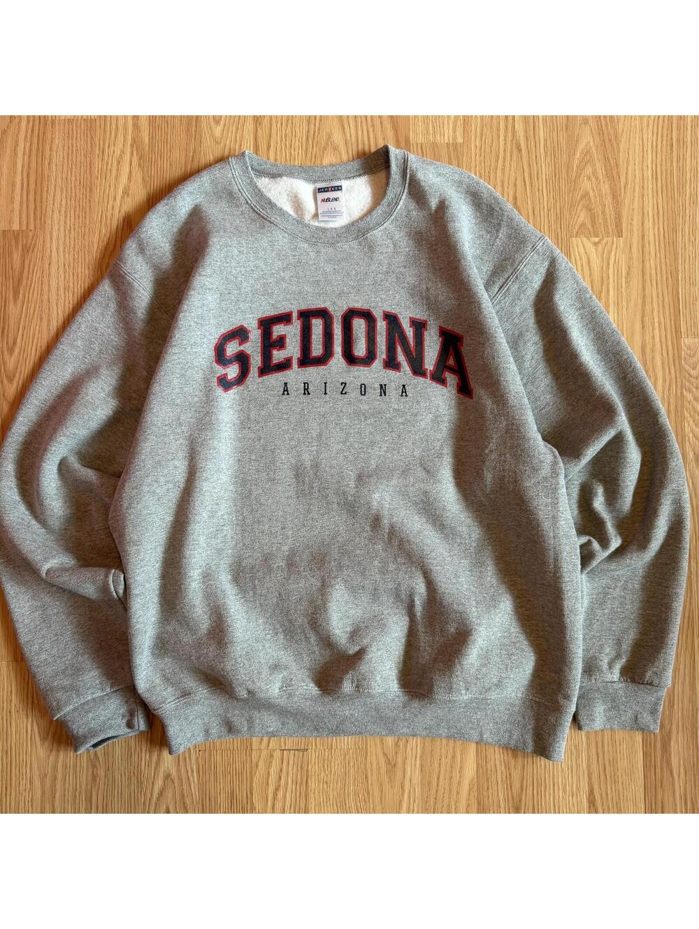 Sedona Arizona Jerzees Grey Crewneck Sweatshirt Size Large